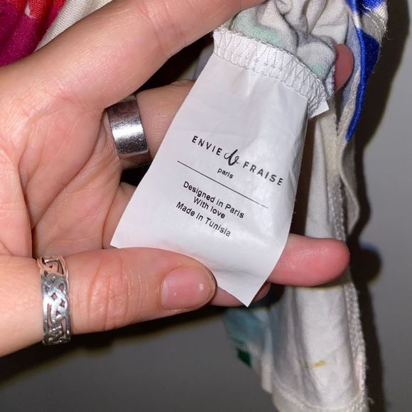 Envie De France Maternity Top FRANCINE in Rainbow Size US 8/10 Medium, MSRP $191 - Picture 8 of 16